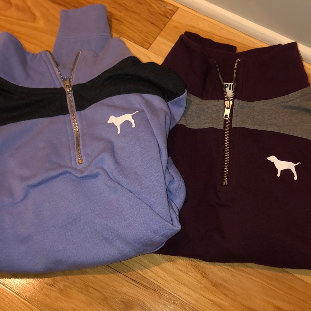 3/4 zip PINK sweatshirts